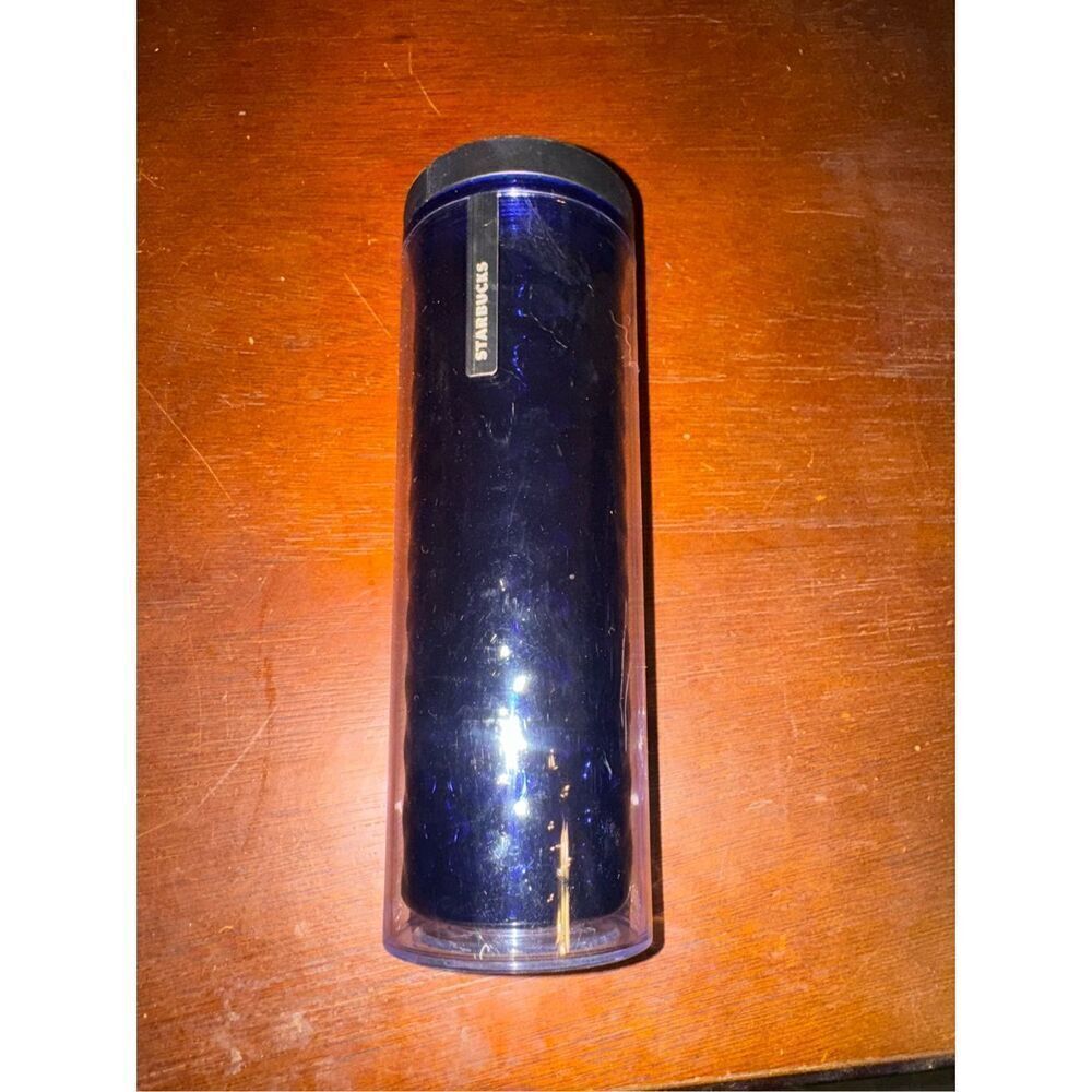 2013 Starbucks 16oz midnight blue textured tumbler
